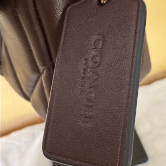 Coach Quilted Nappa Leather Chain Crossbody maple with Gold Hardware 20 - Picture 9 of 16